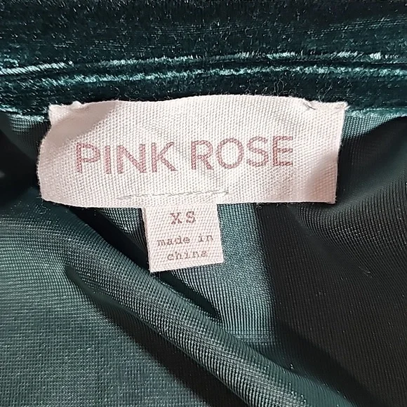 Pink Rose x Dry Goods Evergreen Velour Long Sleeves Cardigan Jacket XS NWT - Picture 4 of 16